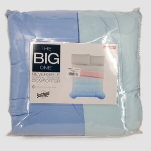 The Big One Reversible Down Alternative Comforter Full Queen Blue Ombre Pink New